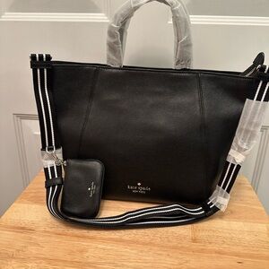 Kate Spade Black Pebbled Leather Satchel NWT